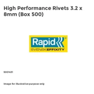 Rapid High Performance Rivets 3.2 x 8mm (Box 500)