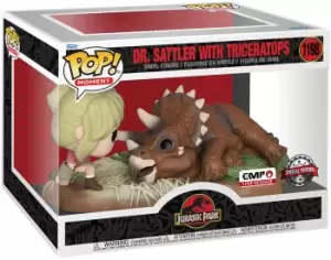 Jurassic Park Dr. Sattler with triceratops (POP! Moment) vinyl figure 1198 Funko Pop! multicolor