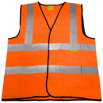 Worksafe 9812XL Hi-Vis Orange Waistcoat (Site and Road Use) - X-Large