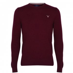 Gant Lightweight Crew Jumper - Wine 678