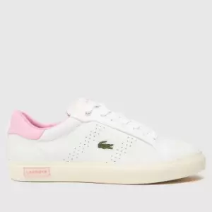 Lacoste Pale Pink Powercourt Trainers