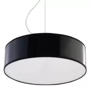 Arena 2 Light Round Ceiling Pendant Black, E27