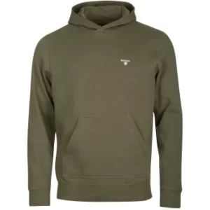 Barbour Mens Essentials Pop Over Hoodie Dk Olive Medium