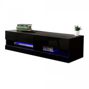 Galicia 120cm LED Wall TV Unit Black