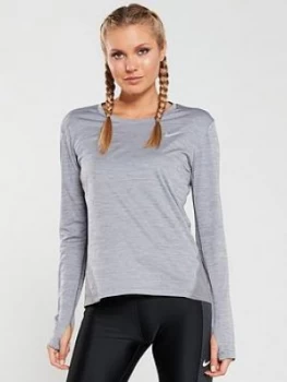 Nike Run Ls Miler Top - Grey