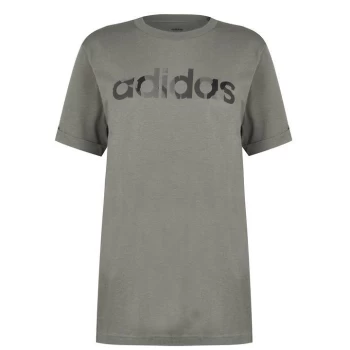 adidas Camo Boyfriend T Shirt Ladies - Green