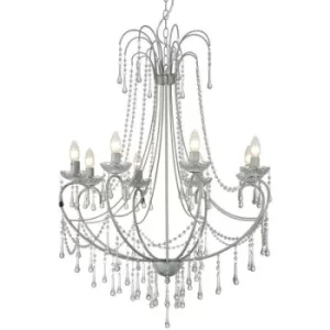 Linea Verdace Romance 8 Light Multi Arm Chandeliers Gray