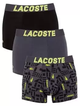 Lacoste Trunks (3 Pack) - Grey, Size 2XL, Men