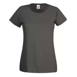 Fruit Of The Loom Ladies/Womens Lady-Fit Valueweight Short Sleeve T-Shirt (XL) (Light Graphite)