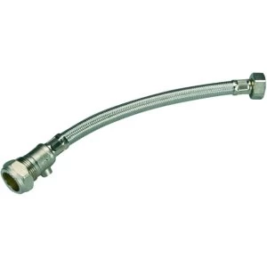 Wickes Flexible Tap Connector With Isolating Valve - 22 x 19 x 300mm