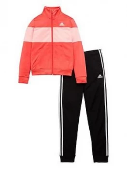 adidas Girls Tiberio Tracksuit - Pink, Size 13-14 Years, Women