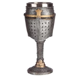 Medieval Helmet and Chain Mail Goblet