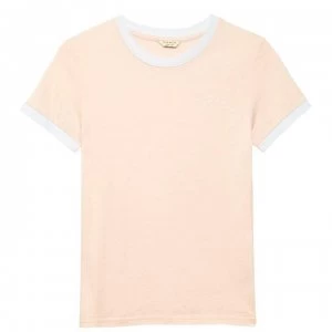 Jack Wills Trinkey Ringer T Shirt - Pink