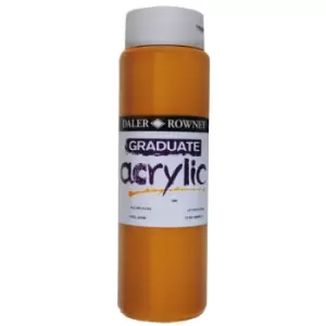 Daler Rowney 123500690 Graduate Acrylic Paint 500ml Yellow Ochre