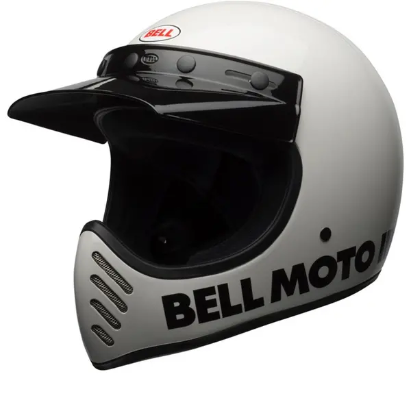 Bell Moto-3 Classic Solid Gloss White Full Face Helmet XL