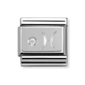 Nomination Classic Silver & CZ Pisces Charm