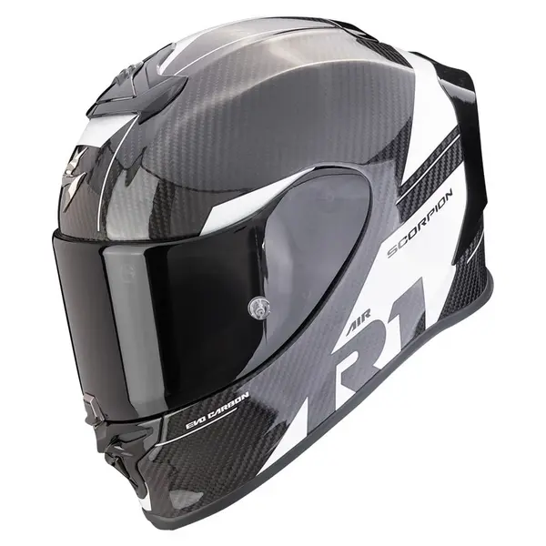 Scorpion EXO-R1 Evo Carbon Air Rally Black-White Full Face Helmet Size M