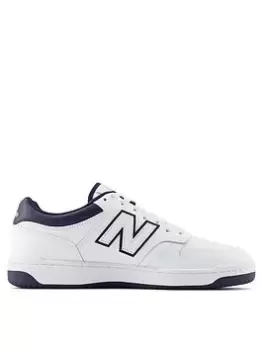 New Balance 480 Trainers - White/Black, Size 8, Men