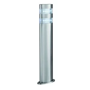 LED Outdoor Bollard Light Satin Silver, Stainless Steel IP44