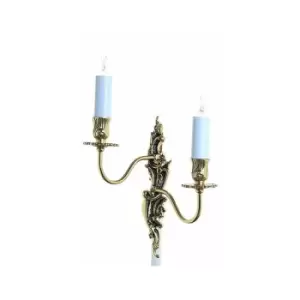 Impex Dauphine Polished Brass Candle Wall Lamp