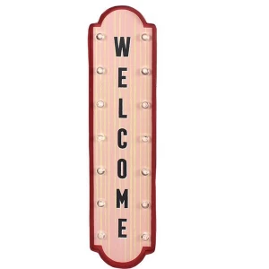 Welcome Light Up Sign (Pack Of 2)