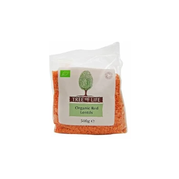 Organic Red Lentils - 500g x 6 - 85564 - Tree Of Life