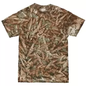 Colortone Mens Short Sleeve Tie Dye Camo Pattern T-Shirt (L) (Camo)