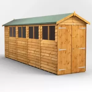 18x4 Power Overlap Apex Double Door Garden Shed