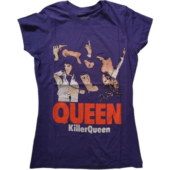 Queen - Killer Queen Womens X-Small T-Shirt - Purple