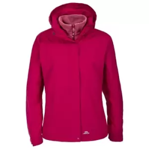 Trespass Womens/Ladies Madalin Waterproof 3-In-1 Jacket (XS) (Cerise)