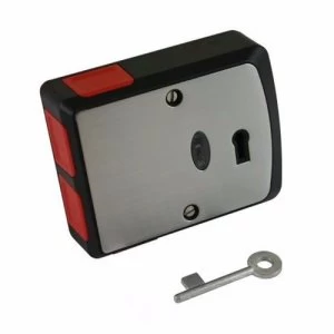 Knight Panic Button Personal Attack Alarm Latching/Non-Latching Stainless Steel - Double Button Latch