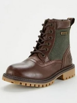 Barbour Cheviot Lace Up Boots - Brown