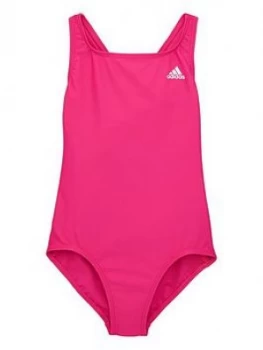 adidas Youth Swim Fit Suit - Pink, Size 7-8 Years, Women