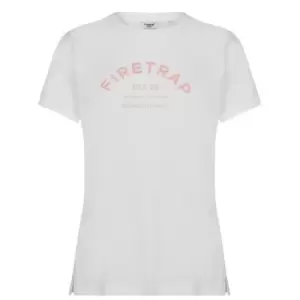 Firetrap Logo Boyfriend T-Shirt - White