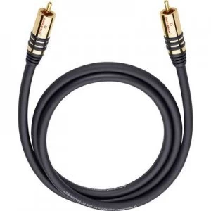 RCA Audio/phono Cable [1x RCA plug (phono) - 1x RCA plug (phono)] 2m Black gold plated connectors Oehlbach NF Sub