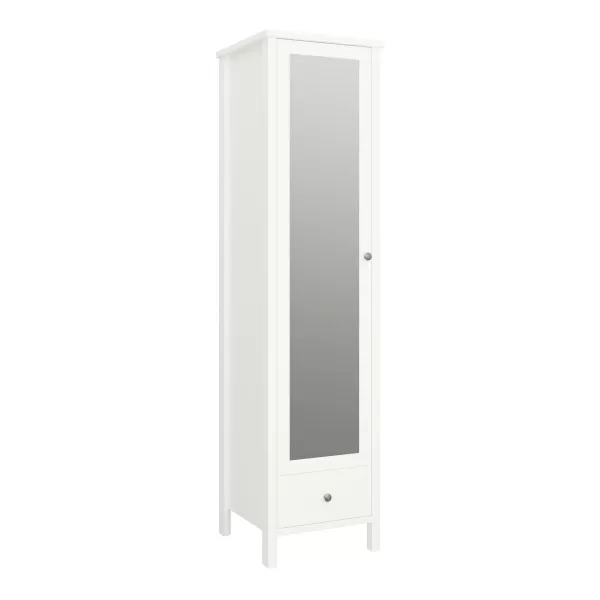 Tromso 1 Mirror Door + 1 Drawer Wardrobe