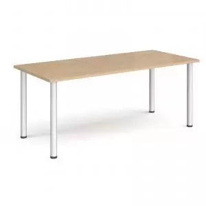 Rectangular silver radial leg meeting table 1800mm x 800mm - kendal