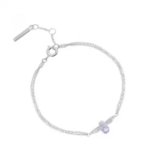 Ladies Olivia Burton Silver Plated Tanzanite Bejewelled Bee Chain Bracelet