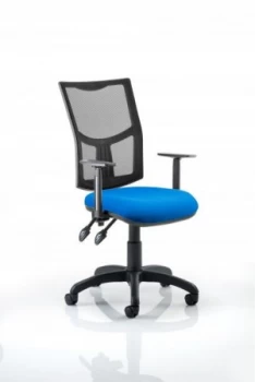 Eclipse Plus II Mesh Chair Blue Adjustable Arms KC0172