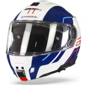 Schuberth C5 Master White Blue Modular Helmet XL