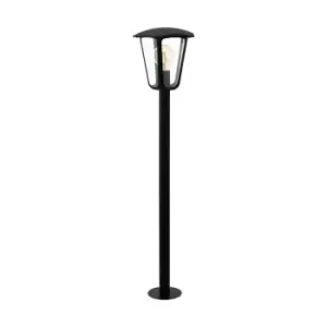 IP44 Outdoor Bollard Light Black Aluminium Lantern 1 x 60W E27 Bulb Lamp Post