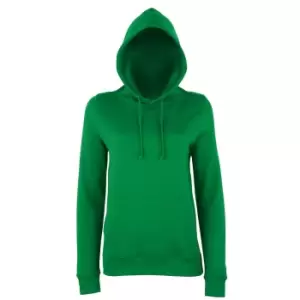 AWDis Just Hoods Womens/Ladies Girlie College Pullover Hoodie (2XL) (Kelly Green)