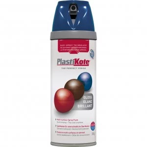 Plastikote Premium Gloss Aerosol Spray Paint Royal Blue 400ml