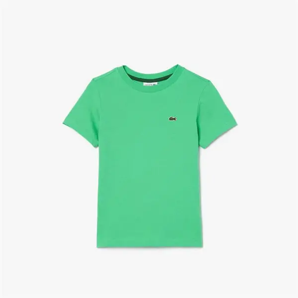 LACOSTE Boys Logo Crew Neck T Shirt - Green 5 - 6 Years