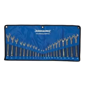 Silverline Combination Spanner Set 22pce 6 - 22mm & 1/4 - 7/8" SP57