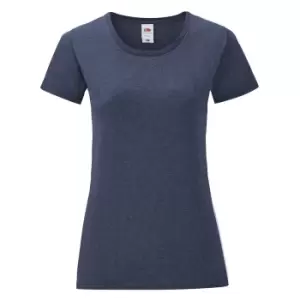 Fruit Of The Loom Womens/Ladies Iconic T-Shirt (M) (Heather Navy)