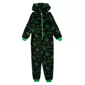 Xbox Boys Controller Jumpsuit (5-6 Years) (Black/Green)