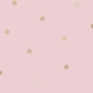 Holden Decor Pink Polka dot Glitter effect Smooth Wallpaper