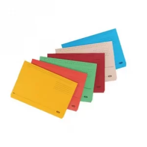 Elba Strongline Document Wallet Bright Manilla Foolscap Assorted (Pack of 10) 400099327