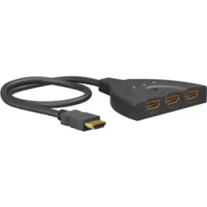 Goobay HDMI 1.4 Switch 3 to 1 - Black